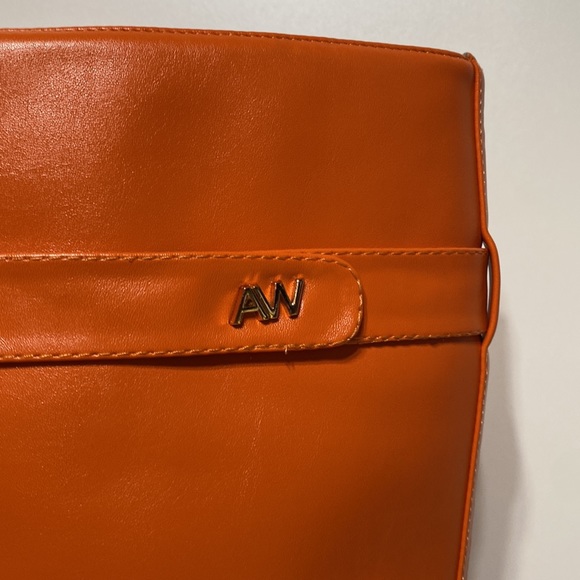 NWOT Azalea Wang “Melina” Stuck on You Pointy Toe Wedge Boot in Orange - Picture 5 of 17